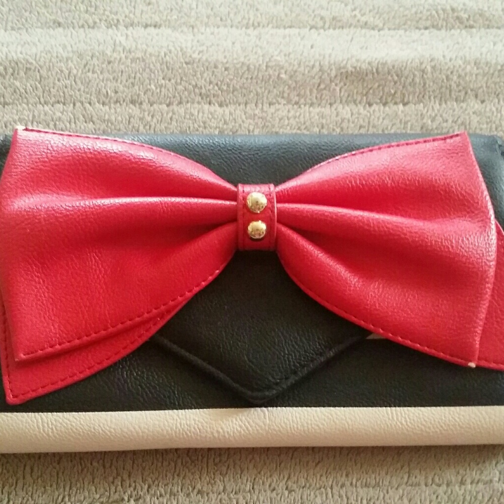 Betsy Johnson Red Bow Purse/clutch